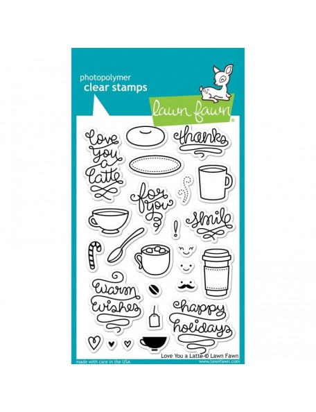 Lawn Fawn Love You A Latte Clear Stamps 4"X6"