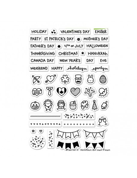 Lawn Fawn Plan On It: Holidays Clear Stamps 4"X6"