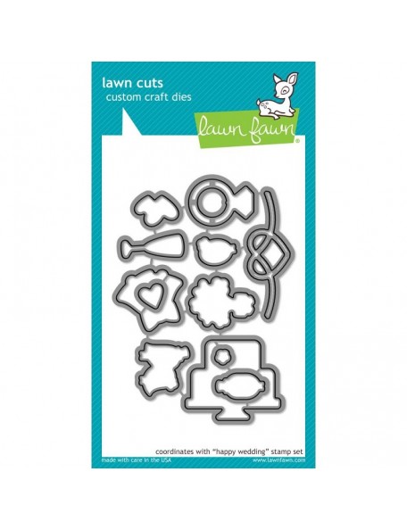 Lawn Fawn Cuts Custom Craft Die Happy Wedding