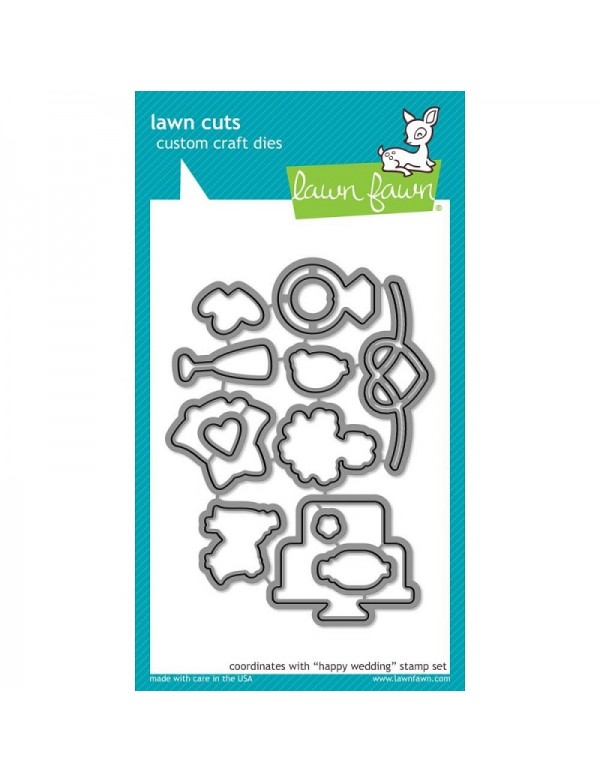 Lawn Fawn Cuts Custom Craft Die Happy Wedding