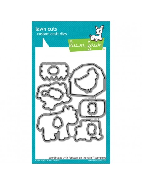 Lawn Fawn Cuts Custom Craft Die, Critters On The Farm