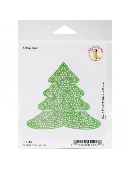 Cheery Lynn Designs Doily Die, Elegant Evergreen, 3.5"X3.25"	 DESCATALOGADO