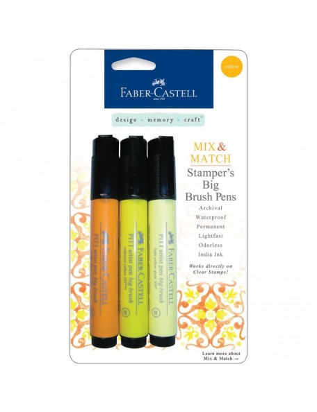 Faber Castell Stamper's Big Brush Pen 3, Amarillos/Yellow