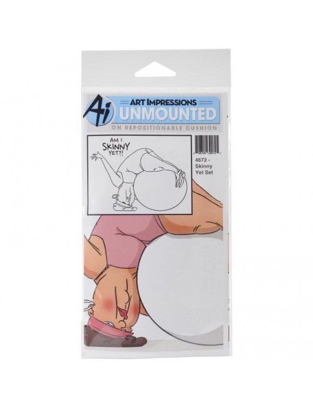 Art Impressions People Cling Rubber Stamps 7"X4", Skinny Yet