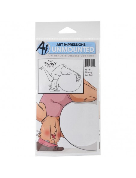 Art Impressions People Cling Rubber Stamps 7"X4", Skinny Yet