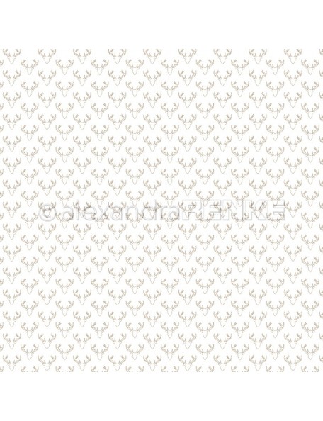 Alexandra Renke Cardstock de una cara 30,5x30,5 cm Deer Head Gold