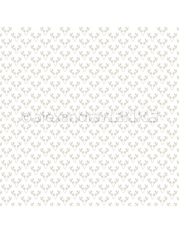 Alexandra Renke Cardstock de una cara 30,5x30,5 cm Deer Head Gold