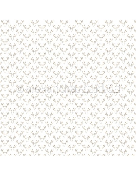 Alexandra Renke Cardstock de una cara 30,5x30,5 cm Deer Head Gold