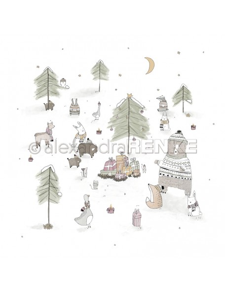 Alexandra Renke Cardstock de una cara 30,5x30,5 cm, Desorden en el Bosque/Waldbescherung