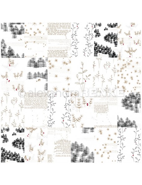 Alexandra Renke Cardstock de una cara 30,5x30,5 cm, Kärtchenbogen Strichzeichnungen