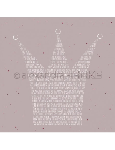 Alexandra Renke Cardstock de una cara 30,5 x 30,5 cm, Corona de Letras/Typokrone
