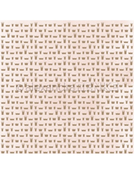 Alexandra Renke Cardstock de una cara 30,5 x 30,5 cm, Coronas Doradas/Goldene Kronen