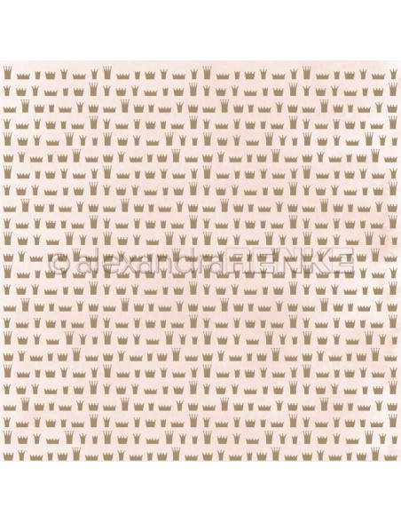 Alexandra Renke Cardstock de una cara 30,5 x 30,5 cm, Coronas Doradas/Goldene Kronen