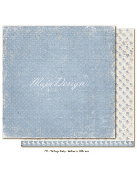 Maja Design Vintage Baby Cardstock de doble cara 12"x12" Welcome Little one
