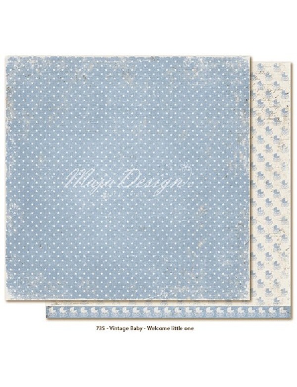 Maja Design Vintage Baby Cardstock de doble cara 12"x12" Welcome Little one