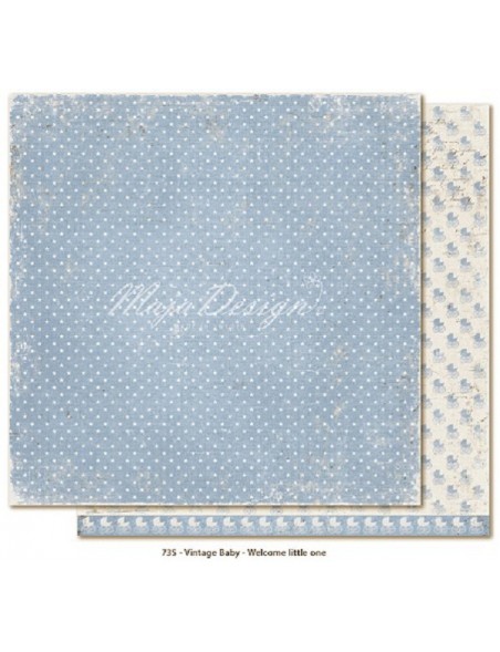 Maja Design Vintage Baby Cardstock de doble cara 12"x12" Welcome Little one