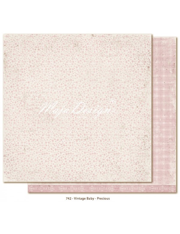 Maja Design Vintage Baby Cardstock de doble cara 12"x12", Precious