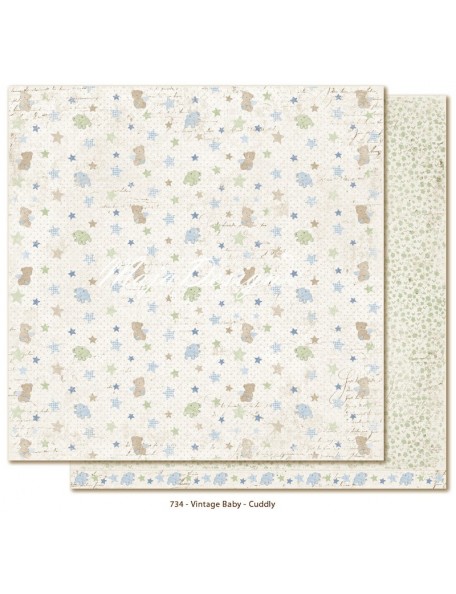 Maja Design Vintage Baby Cardstocks de doble cara 12"x12", Cuddly