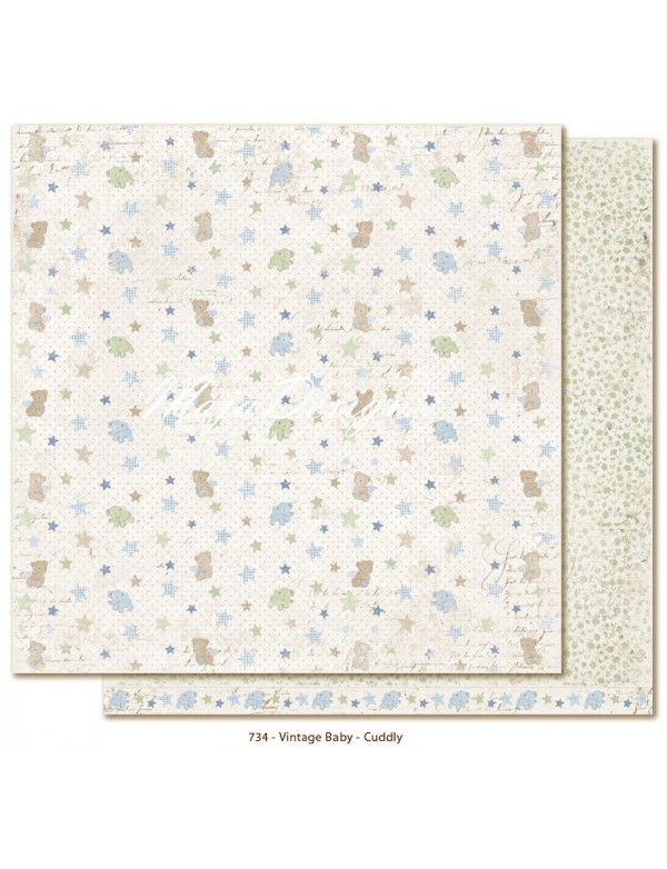 Maja Design Vintage Baby Cardstocks de doble cara 12"x12", Cuddly