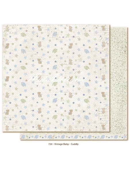 Maja Design Vintage Baby Cardstocks de doble cara 12"x12", Cuddly