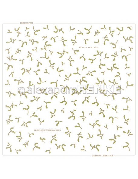 Papel Muérdago con Oro/Misteln mit gold - Alexandra Renke