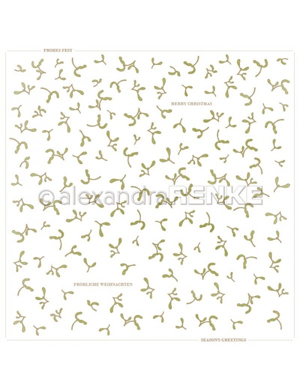 Papel Muérdago con Oro/Misteln mit gold - Alexandra Renke