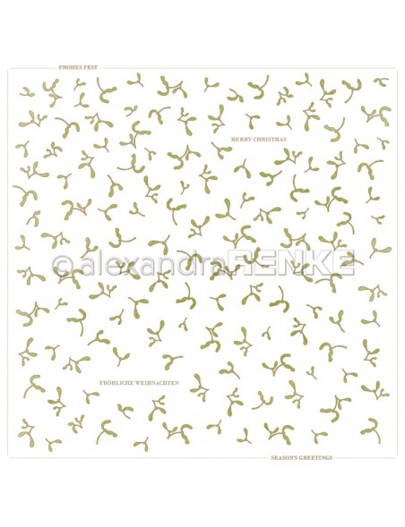 Papel Muérdago con Oro/Misteln mit gold - Alexandra Renke