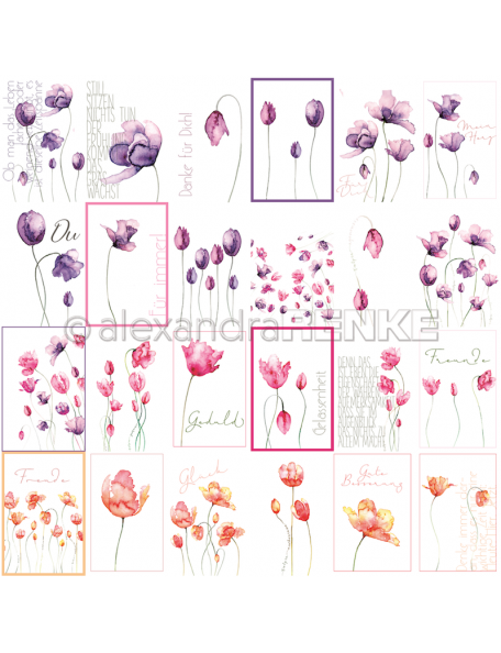 Papel Tarjetas Tulipanes/ Kärtchenbogen Tulpen - Alexandra Renke