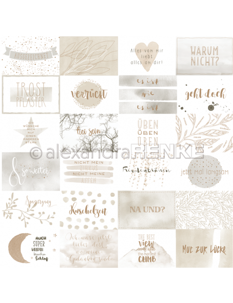 Papel Tarjetas Color Barro Cruzada/ Kärtchenbogen Quer Schlamm - Alexandra Renke