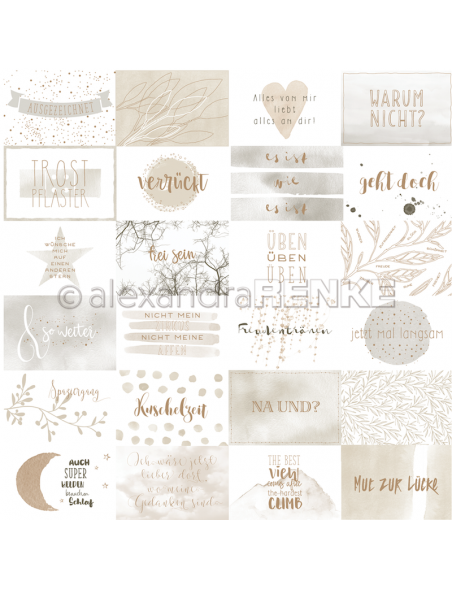 Papel Tarjetas Color Barro Cruzada/ Kärtchenbogen Quer Schlamm - Alexandra Renke