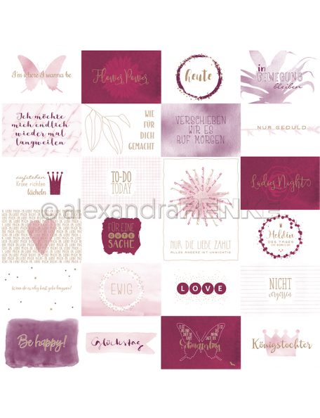 Papel Tarjetas Berry Cruzada/ Kärtchenbogen Quer Berry - Alexandra Renke