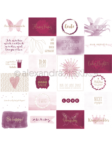 Papel Tarjetas Berry Cruzada/ Kärtchenbogen Quer Berry - Alexandra Renke