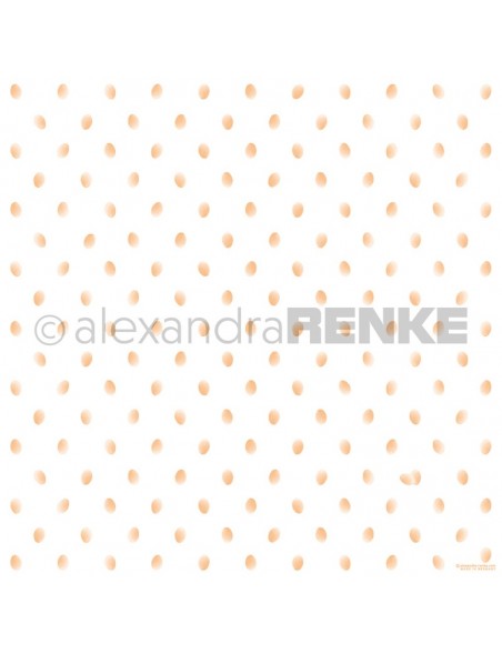 Papel Huevos Puntos Naranja/ Eierpunkte orange - Alexandra Renke