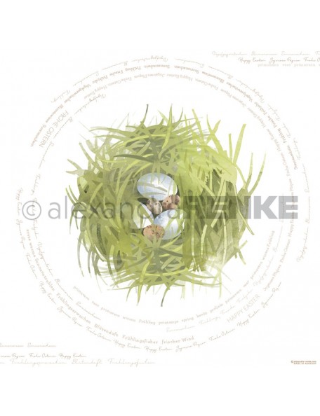 Alexandra Renke Cardstock de una cara 30,5x30,5 cm, Nido de Pascua/Osternest