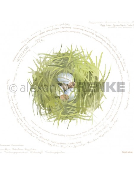 Alexandra Renke Cardstock de una cara 30,5x30,5 cm, Nido de Pascua/Osternest