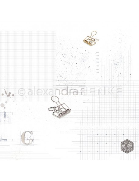 Papel Remaches con Dibujo/ Klammern mit Muster - Alexandra Renke