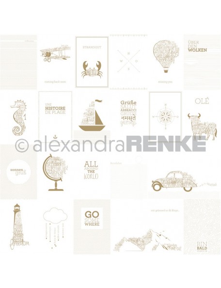 Alexandra Renk, Tarjetas Viaje, Dorado/Kärtchenbogen Reisen, gold