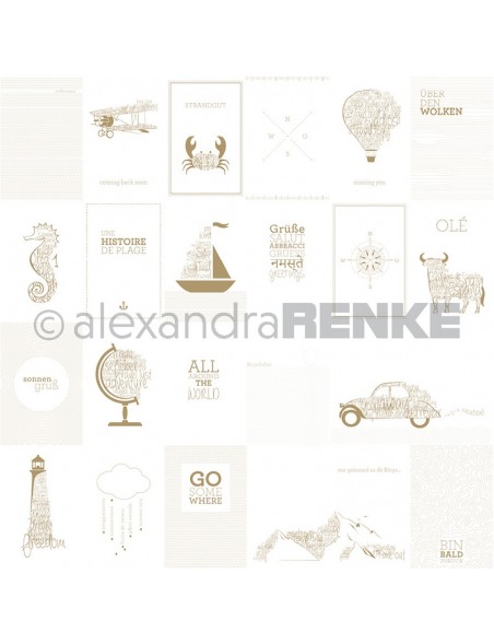 Alexandra Renk, Tarjetas Viaje, Dorado/Kärtchenbogen Reisen, gold