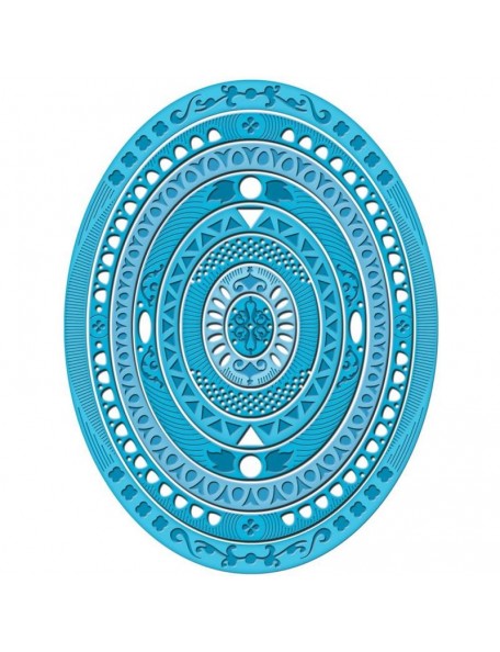 Spellbinders Nestabilities Enhancing Elements Troquel, Gold Ovals 1   DESCATALOGADO