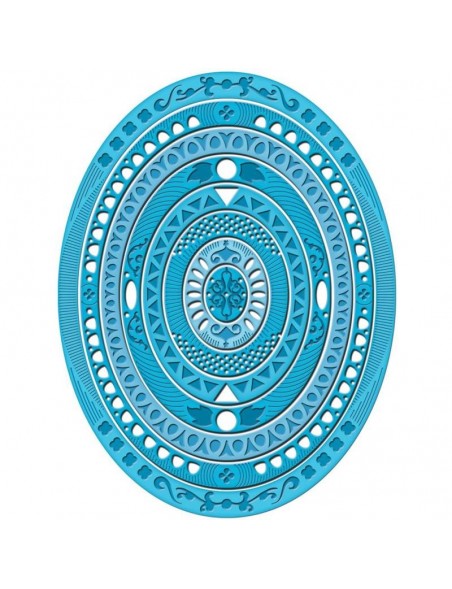 Spellbinders Nestabilities Enhancing Elements Troquel, Gold Ovals 1   DESCATALOGADO
