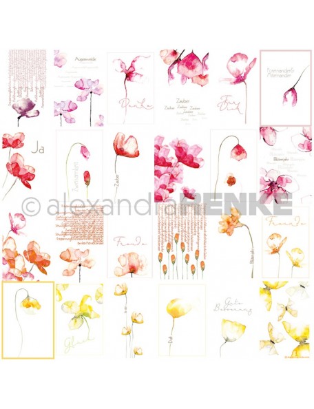 Alexandra Renke, Tarjetas Flores/Kärtchenbogen Blumen Texto Aleman