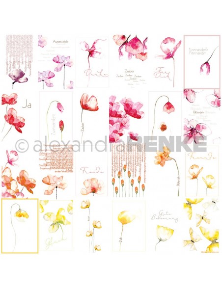 Alexandra Renke, Tarjetas Flores/Kärtchenbogen Blumen Texto Aleman