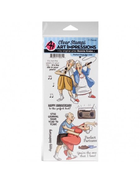 Art Impressions Work & Play Clear Stamps, Dúo perfecto