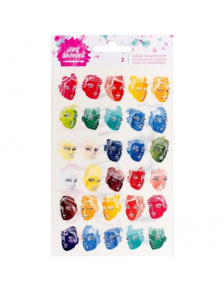 Jane Davenport Jane Davenport Mixed Media Rub-Ons 2, Caras/Faces