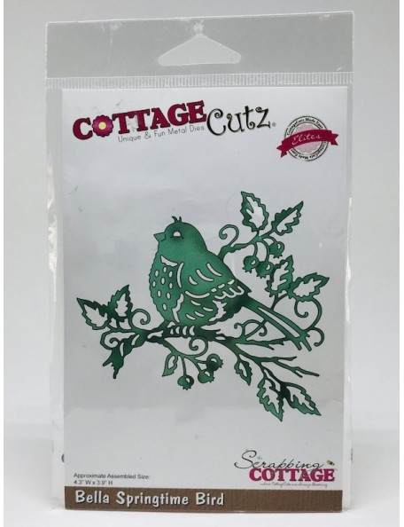Cottage Cutz Elites Die, Bella Springtime Bird 4.3"X3.9"