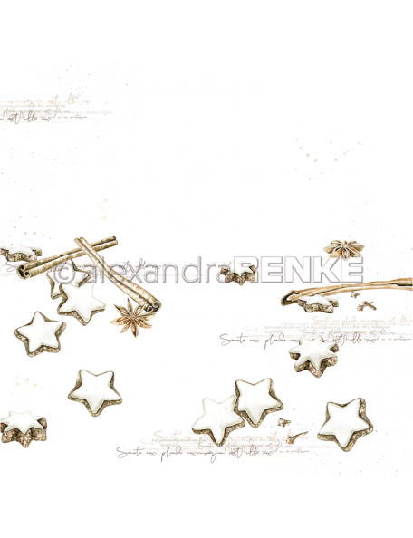Alexandra Renke Cardstock de una cara 30,5x30,5 cm, Zimtsterne