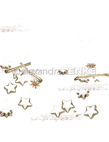 Alexandra Renke Cardstock de una cara 30,5x30,5 cm, Zimtsterne