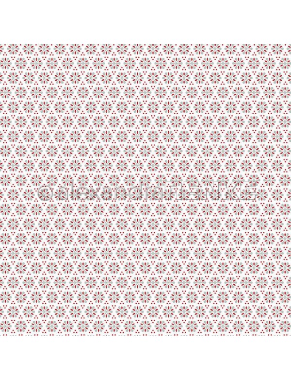 Alexandra Renke Cardstock de una cara 30,5x30,5 cm, Schneeflockenblume Muster