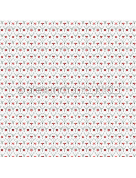 Alexandra Renke Cardstock de una cara 30,5x30,5 cm, Rentier mit Herz