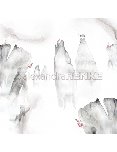 Alexandra Renke Cardstock de una cara 30,5x30,5 cm, Wichtel am Felsen